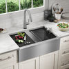 30&rdquo; Workstation Undermount&nbsp;Single Bowl&nbsp;16 Gauge Stainless Steel&nbsp;Farmhouse Apron Front Kitchen Sink&nbsp;with&nbsp;WorkFlow&trade; Ledge and Accessories